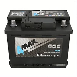 Акумулатор 4MAX START&STOP AGM 60Ah/640A R+