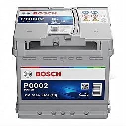 Акумулатор BOSCH POWER P0002 52Ah/470A R+