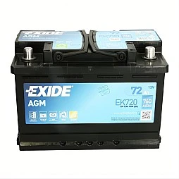 Акумулатор EXIDE AGM 72Ah/760A R+
