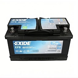 Акумулатор EXIDE EFB 75Ah/730A R+
