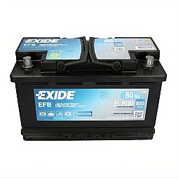 Акумулатор EXIDE EFB 80Ah/800A R+