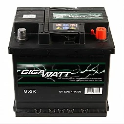 Акумулатор GIGAWATT G52R 52Ah/470A R+