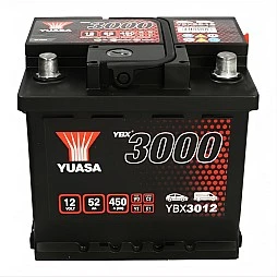 Акумулатор YUASA YBX3000 52Ah/450A R+
