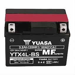 Акумулатор YUASA YTX4L-BS 3.2Ah/50A R+